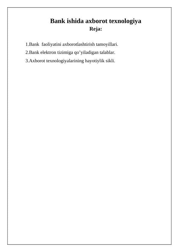 bank ishida axborot texnologiya