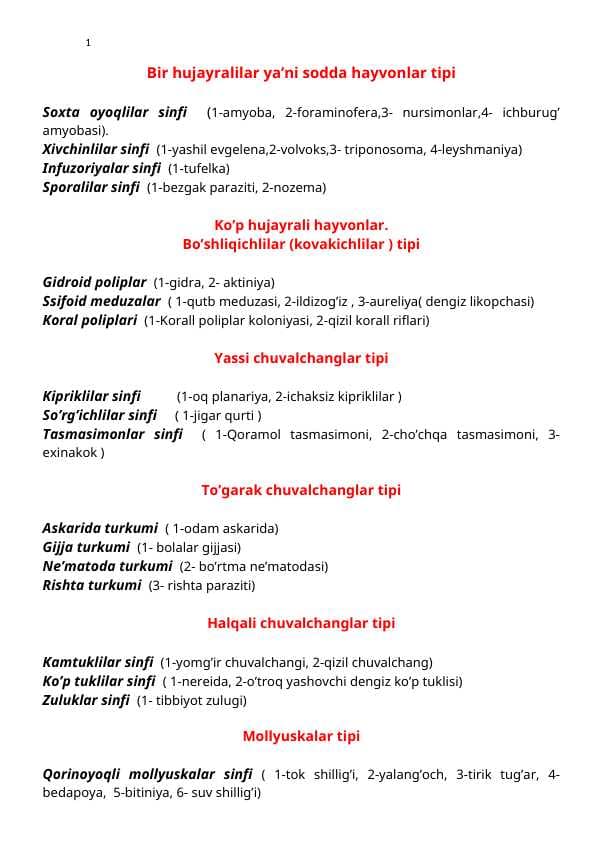 Zoologiya sistematika