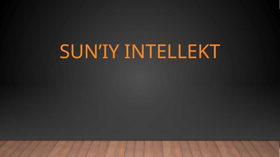 Sun’iy intellekt