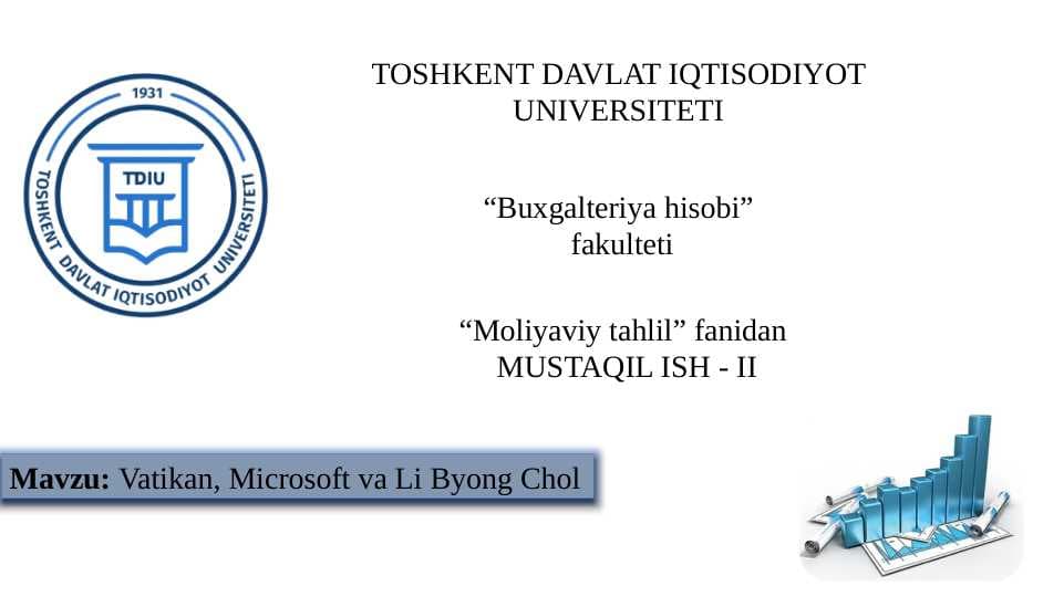 Vatikan, microsoft va Li byong  chol