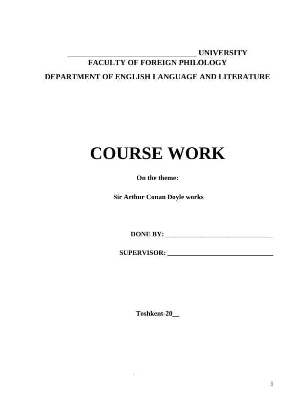 Arthur Conan Doyle works