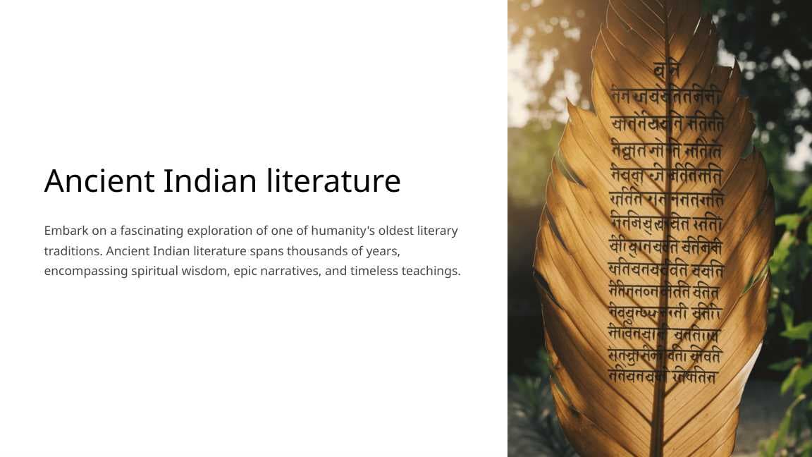 Ancient Indian literature
