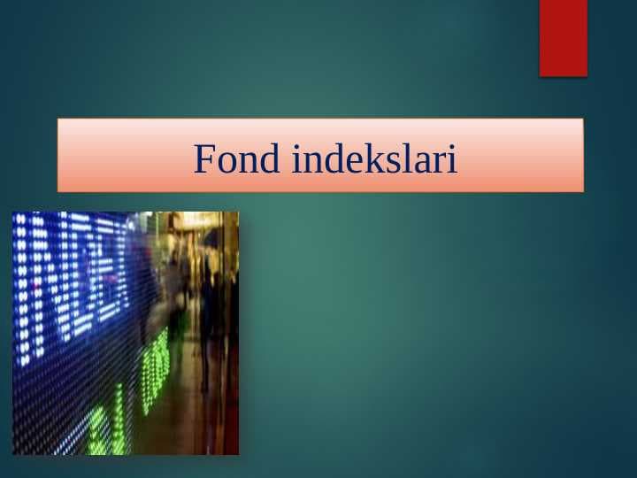Fond indekslari