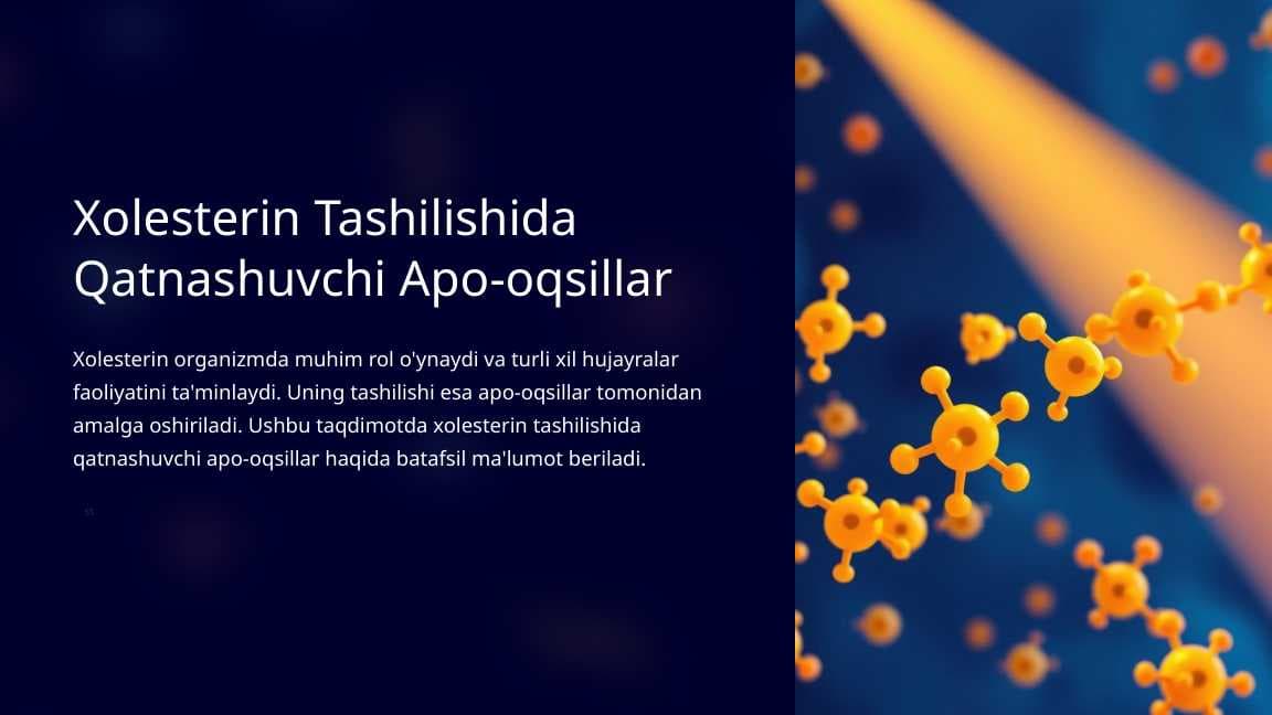 Xolesterin Tashilishida Qatnashuvchi Apo-oqsillar