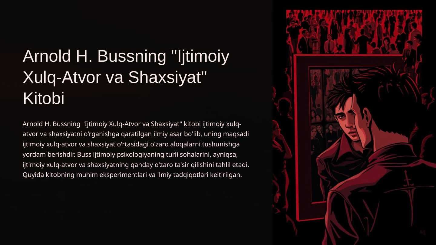 Arnold H.Bussning "Ijtimoiy xulq-atvor va shaxsiyat" kitobi