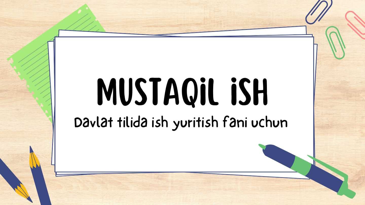 Xujjatlarning tasniflanishining meʼyoriy talablari haqida maʼlumot
