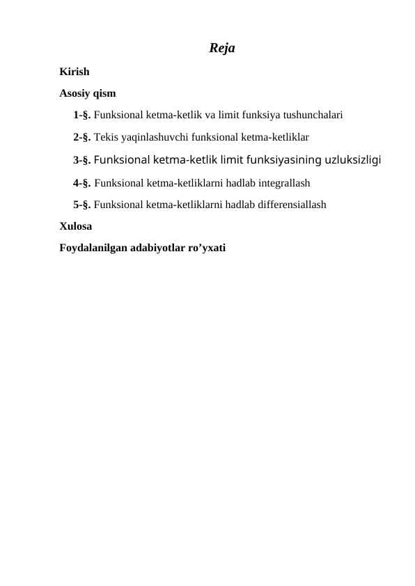 Funksional ketma-ketliklar