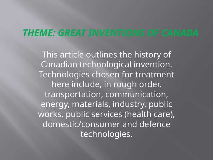 Great inventions