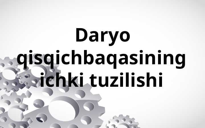 Daryo qisqichbaqasining ichki tuzilishi