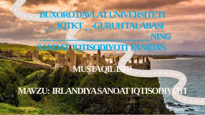 IRLANDIYA SANOAT IQTISODIYOTI