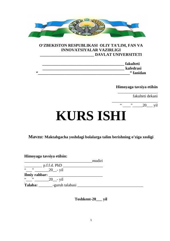 Maktabgacha yoshdagi bolalarga talim berishning o’ziga xosligi