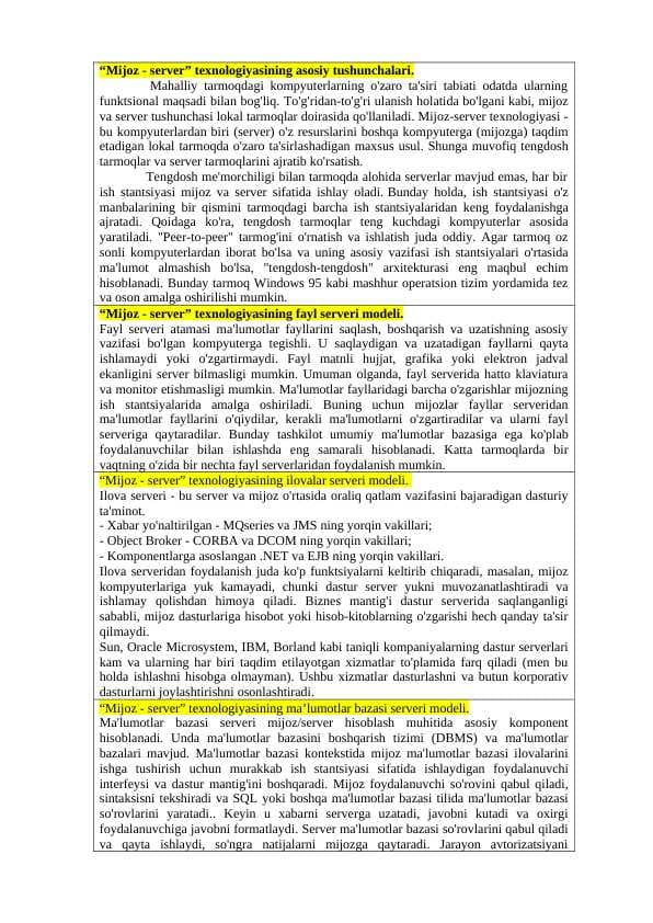 Mijoz - server” texnologiyasining  GLOSSARY.docx