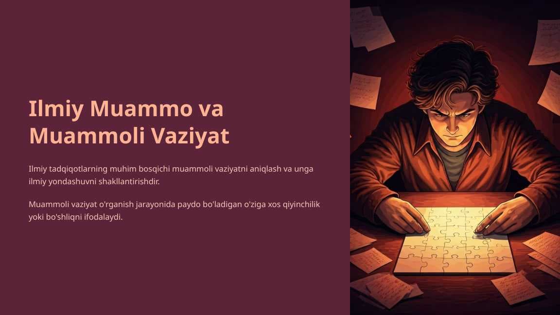 Ilmiy muammo. Muammoli vaziyat_1