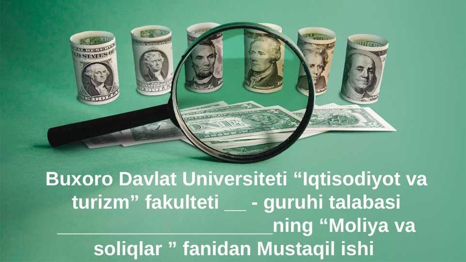 Shveytsariya moliya va soliq tizimi