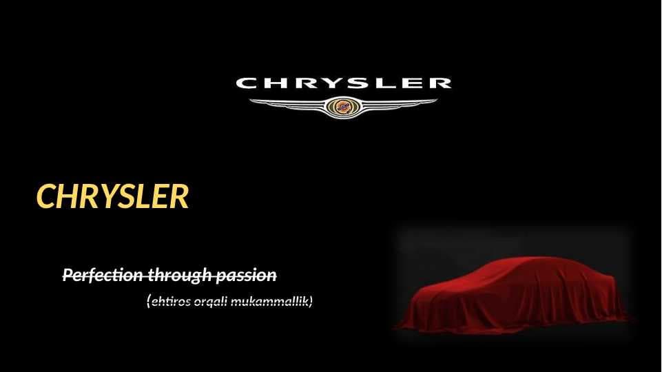 CHRYSLER kompaniyasi