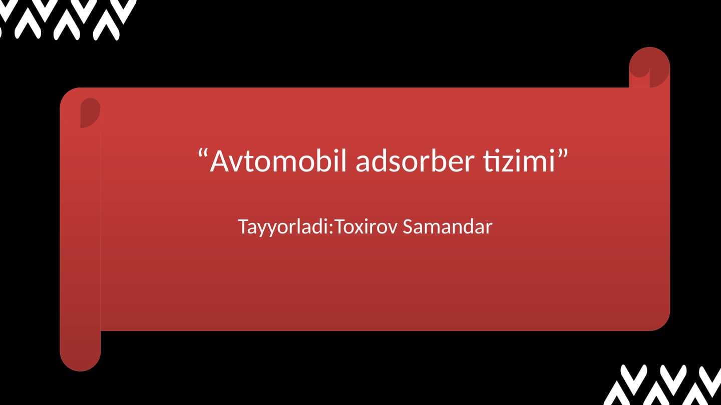 Avtomobil adsorber tizimi