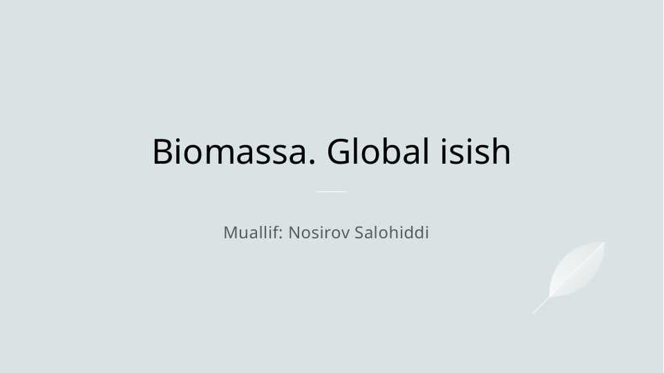 Biomassa.Global isish
