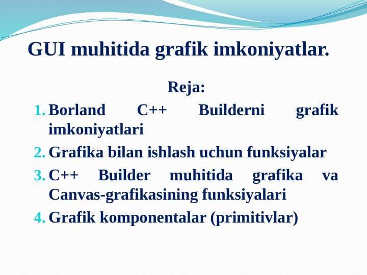 GUI muhitida grafik imkoniyatlar