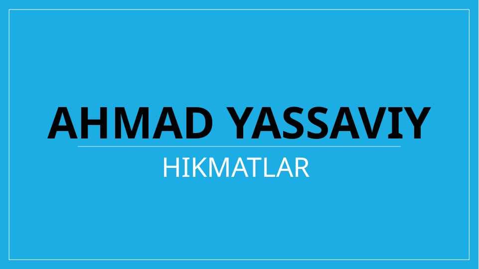 Ahmad Yassaviy