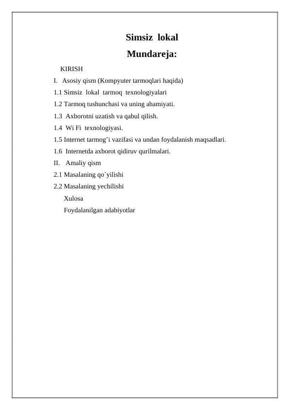 Simsiz  lokal