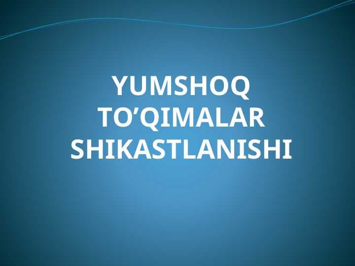 Yumshoq to'qimalar shikastlanishi2
