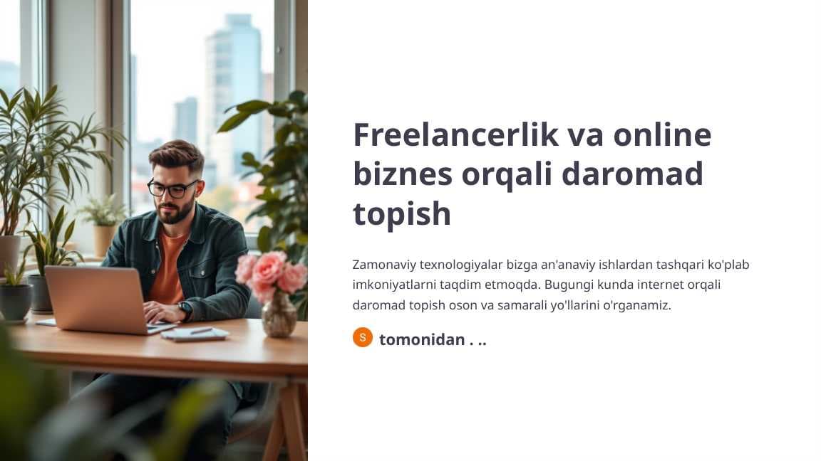 Freelancerlik va onlayn biznes