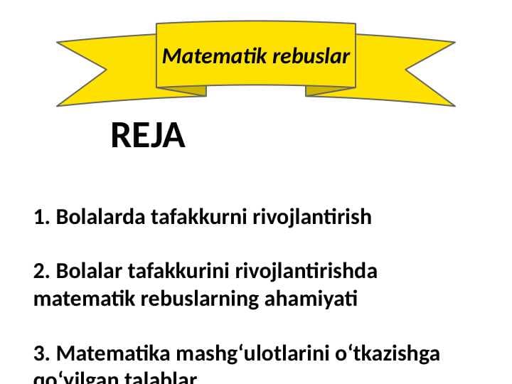 Matematik rebuslar