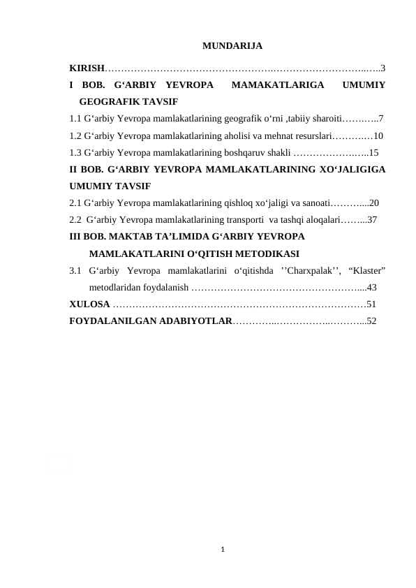 G‘arbiy Yevropa davlatlari