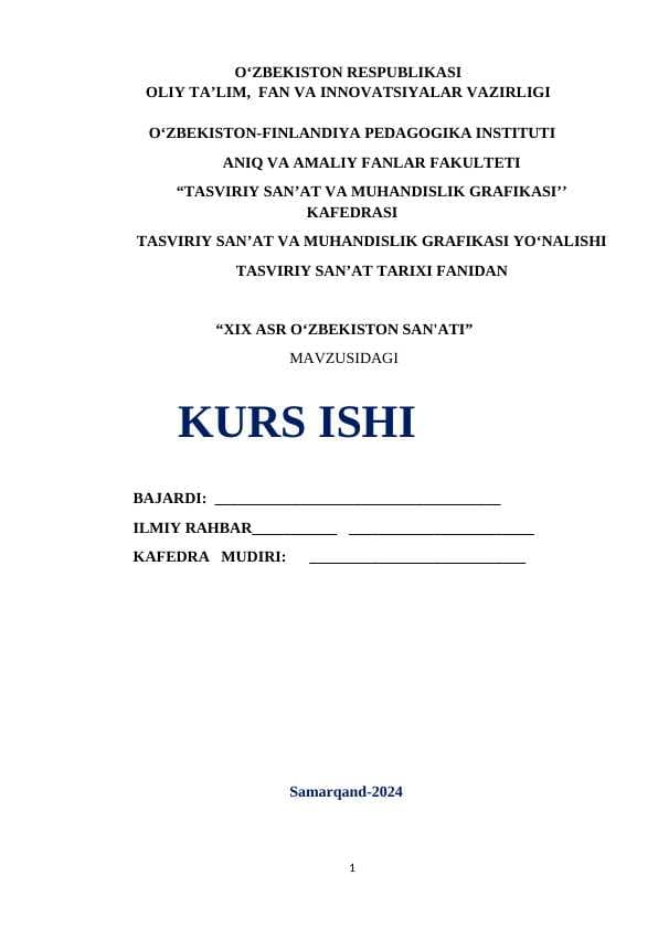 XIX asr Oʻzbekiston san'ati