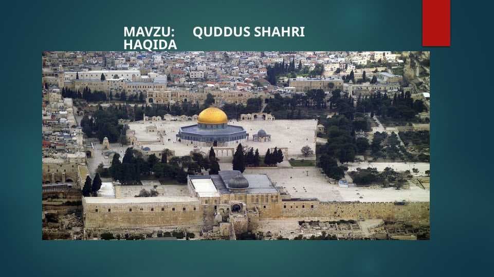 Quddus shaxri
