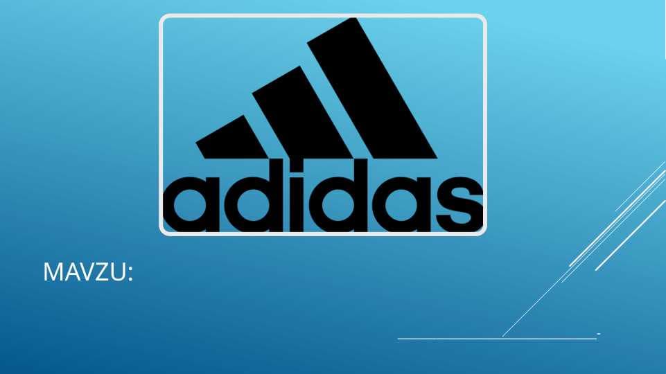Adidas kompaniyasi tarixi