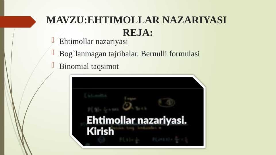 EHTIMOLLAR NAZARIYASI