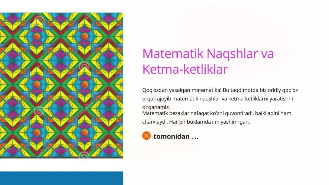 Matematik Naqshlar va Ketma-ketliklar