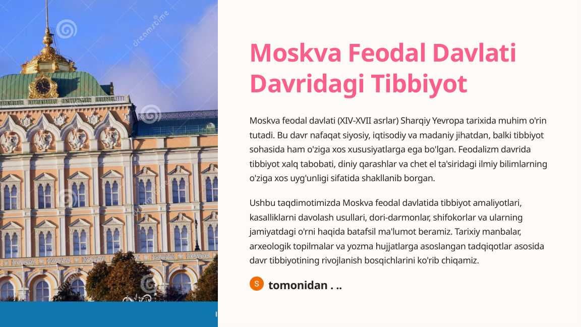 Moskva Feodal Davlati Davridagi Tibbiyot