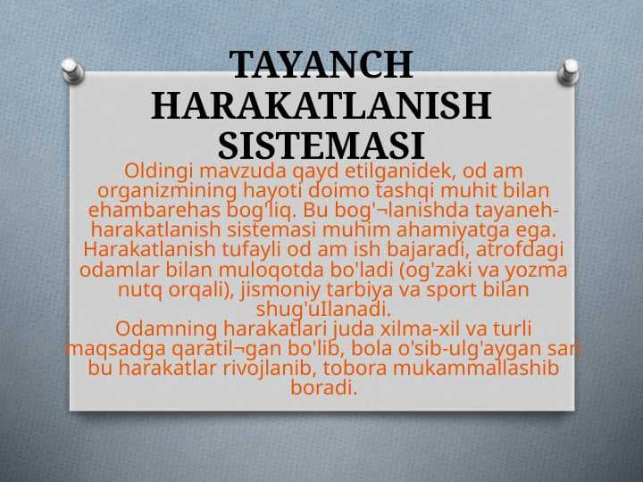 Tayanch harakat sistemasi