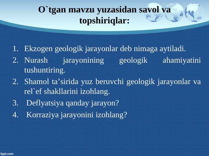 Okean va dengizlarning geologik faoliyati