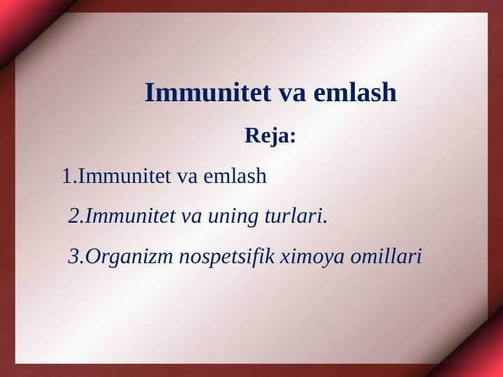 Immunitet va emlash