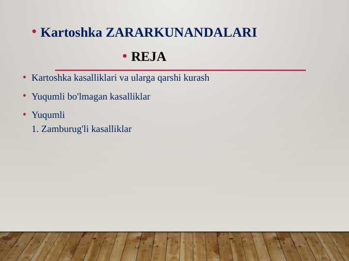 Kartoshka ZARARKUNANDALARI