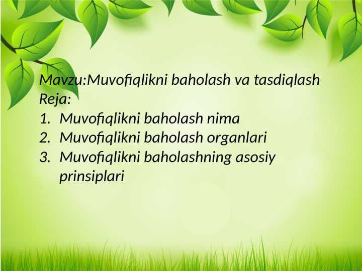 Muvofiqlikni baholash va tasdiqlash