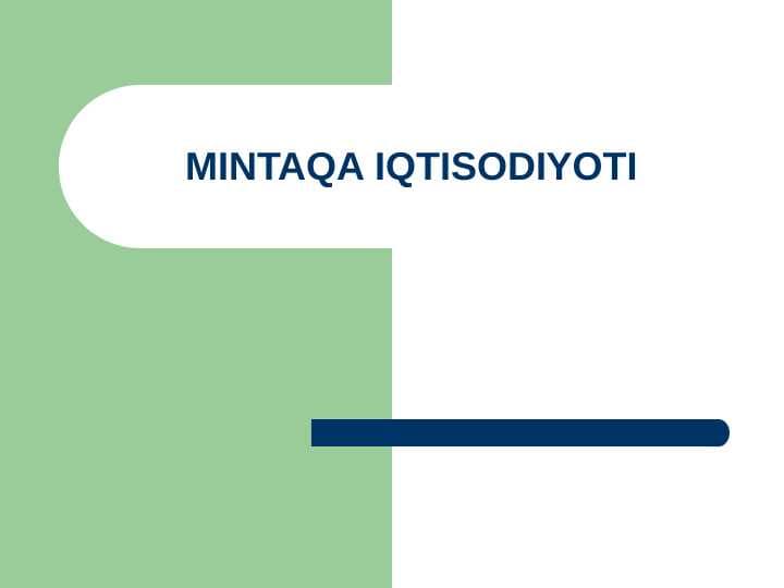 MINTAQA IQTISODIYOTI