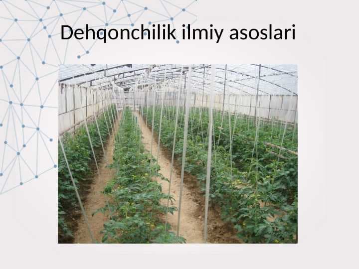 Dehqonchilik ilmiy asoslar