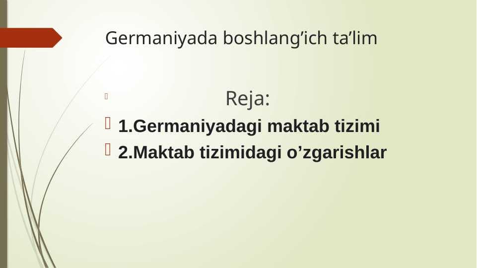 Germaniyada boshlang’ich ta’lim