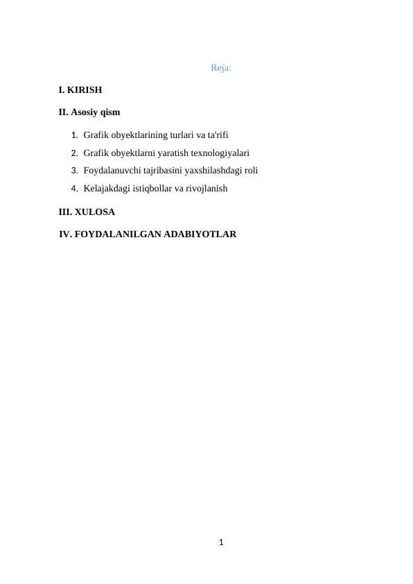 Web sahifalarning grafik obeyktlari