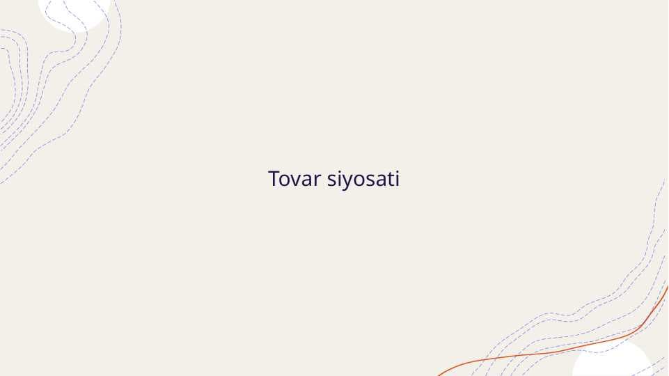 Tovar siyosati