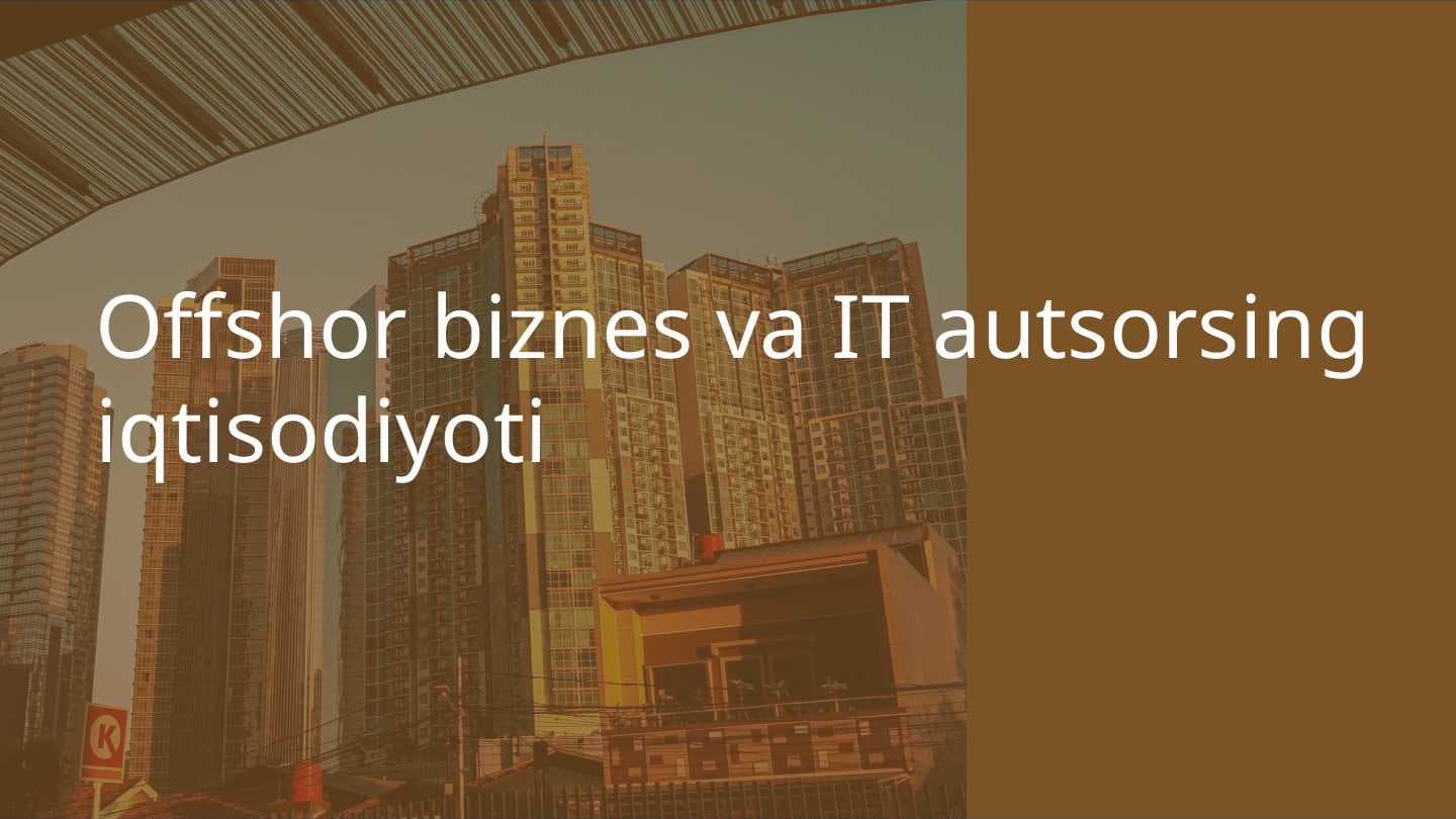 Offshor biznes va IT autsorsing iqtisodiyoti
