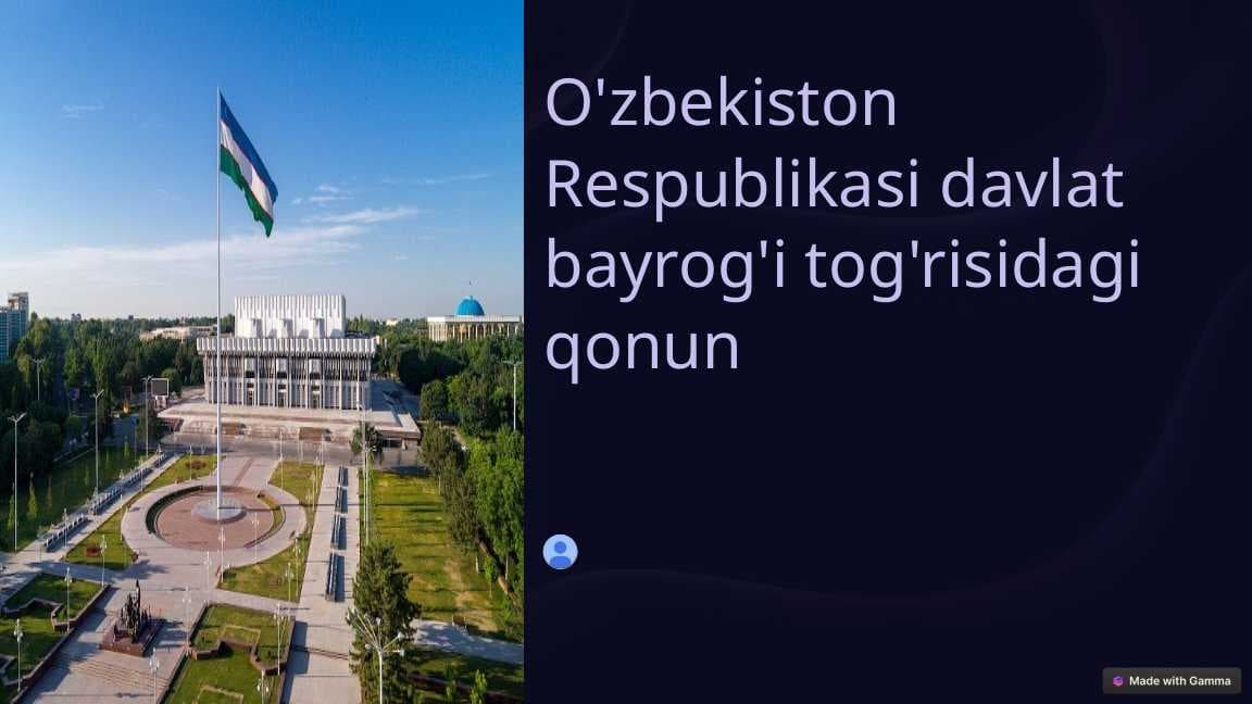 O'zbekiston Respublikasi davlat bayrog'i tog'risidagi qonun