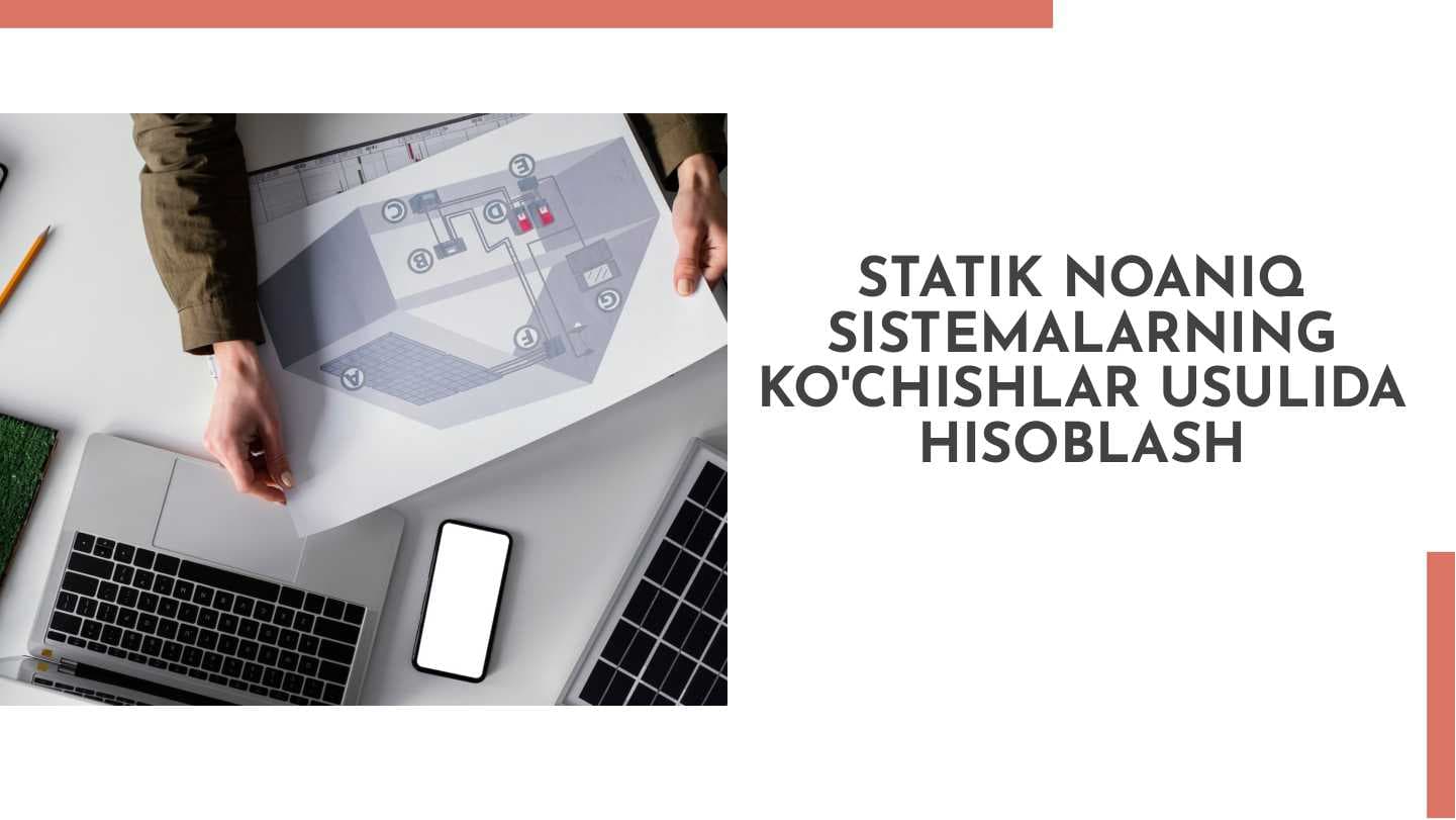 Statik noaniq sistemalarning ko'chishlar usulida hisoblash