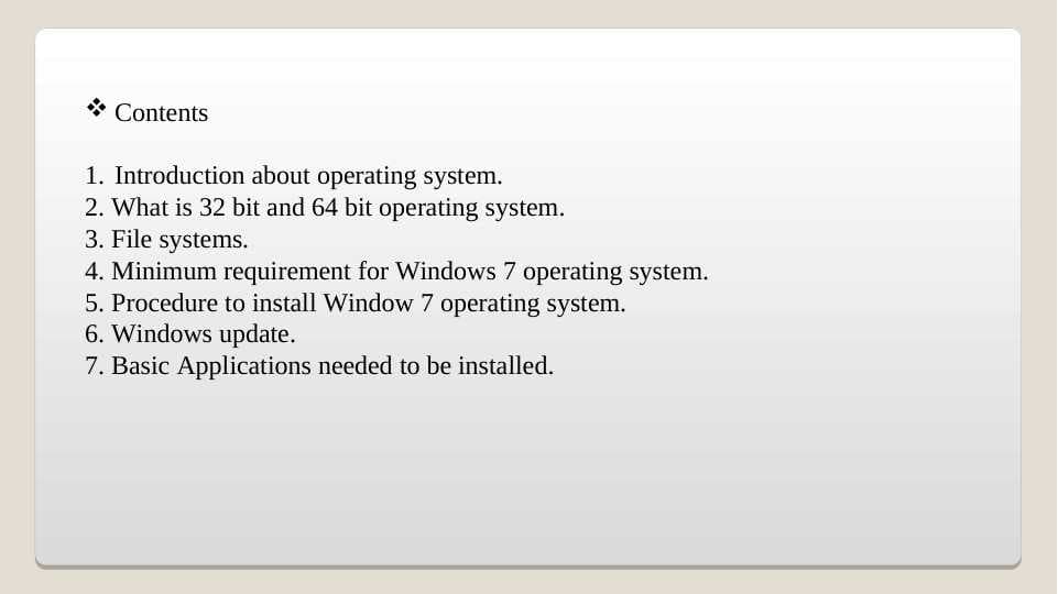 Setup Of Window 7‎