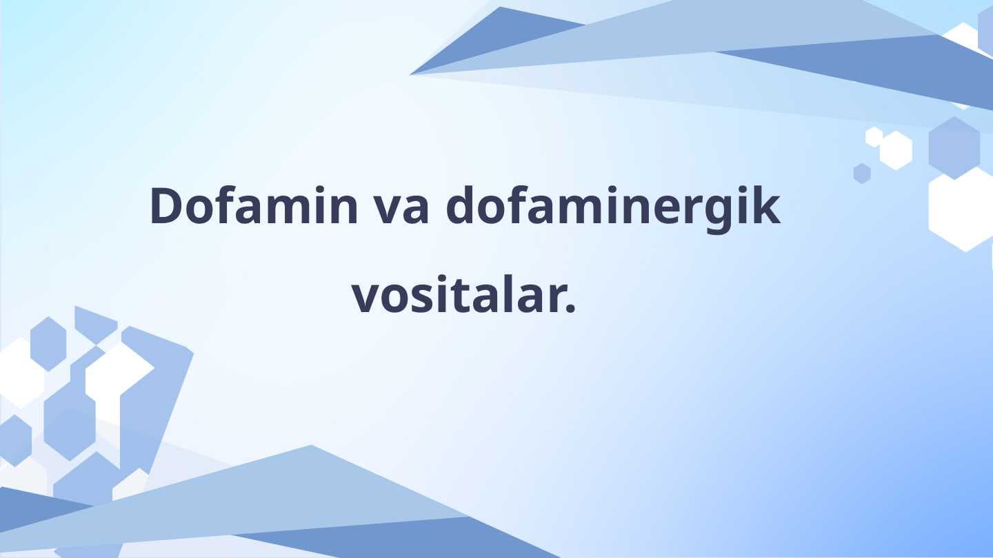 DOPAMIN VA DOPAMINERGIK VOSITALAR.