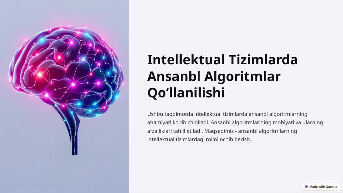 Intelektual tizimlar ppt